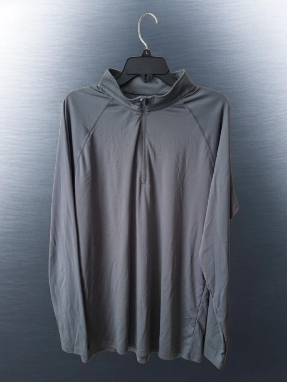Men's Gray Quarter-Zip Performance Jacket - Lightweight Active Pullover